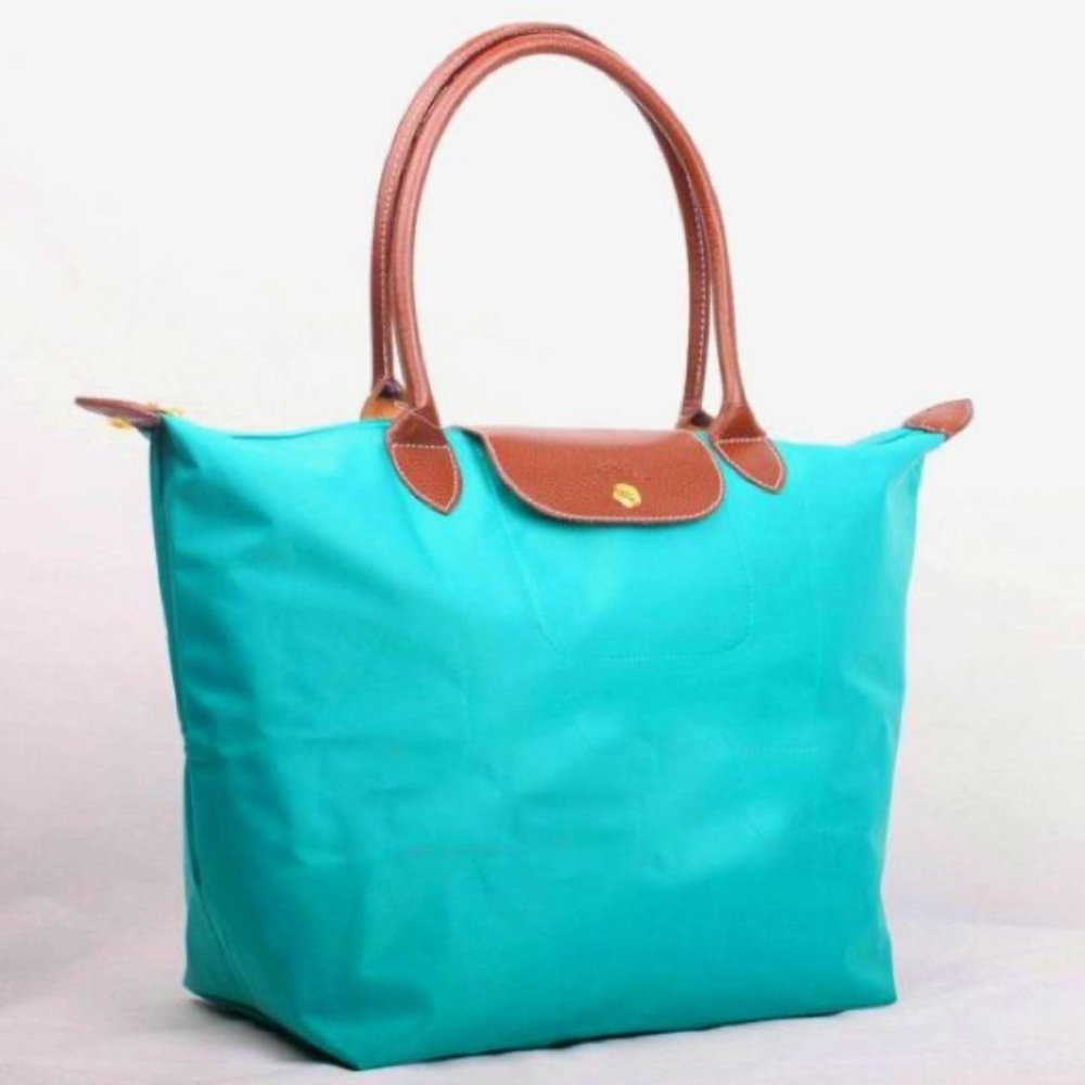 Large Longchamp Le Pliage Tote - Teal
